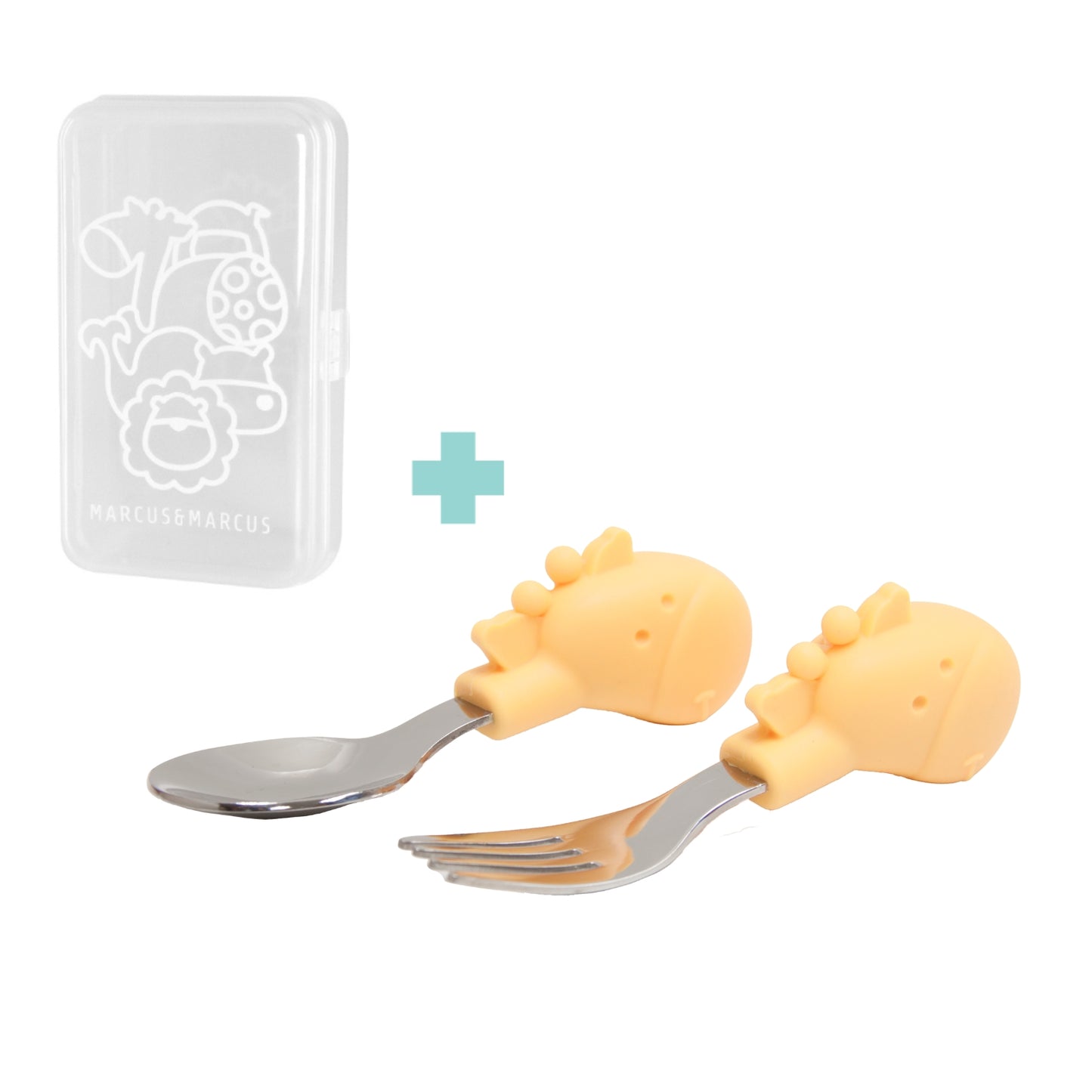 Palm Grasp Spoon & Fork Set (with storage case)