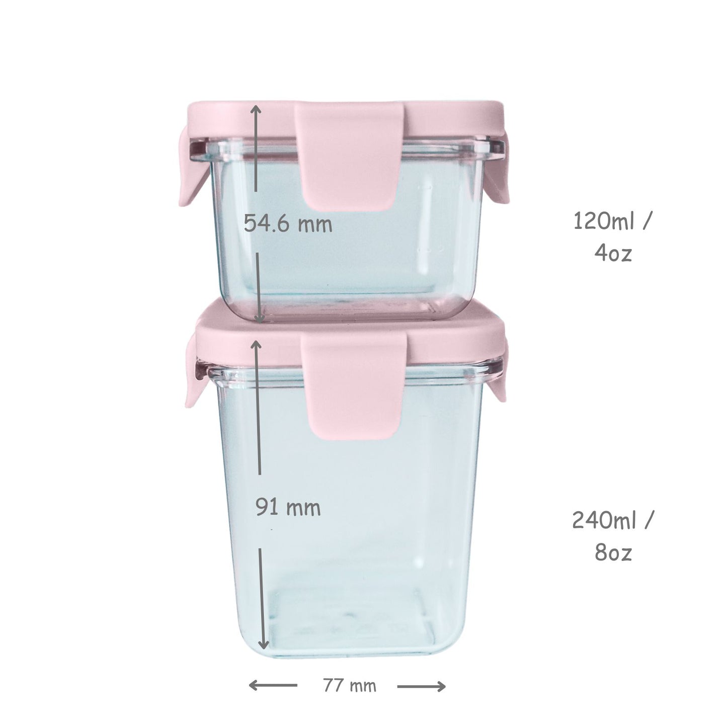 Tritan Air Tight Containers (120 + 240 ml)