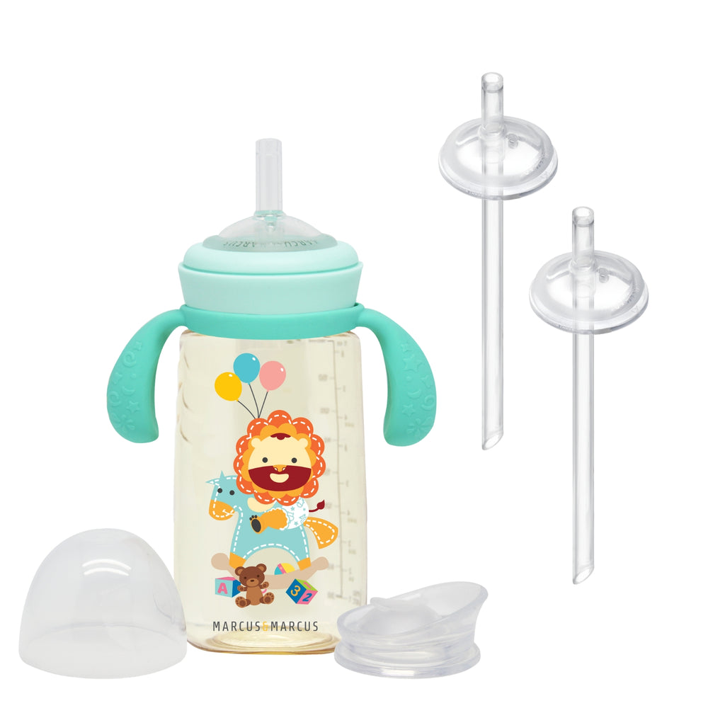 PPSU Transition Straw + Rim Spout Bottle 180 / 300 ML (with weighted straw replacement x 2)