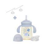 PPSU Transition Straw + Rim Spout Bottle 180 / 300 ML (with straw replacement x 2)