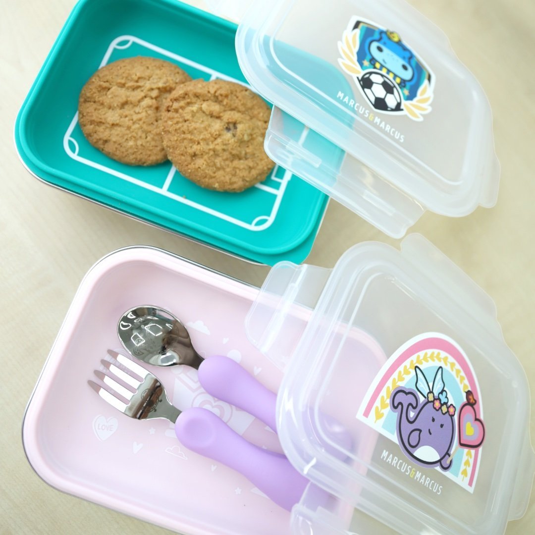 2 Tier Stainless Steel Lunch Bento Box – Rainbow - Marcus & Marcus