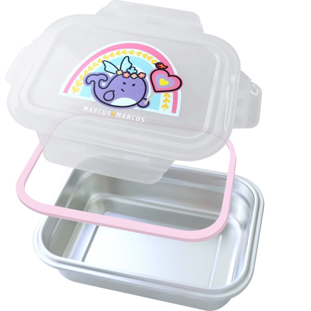 2 Tier Stainless Steel Lunch Bento Box – Rainbow - Marcus & Marcus