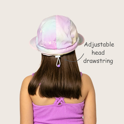 UV Protection Foldable Neck Flap Hat - Electric Blue