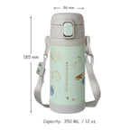 Straw & Spout Insulated Water Bottle (350ml)
