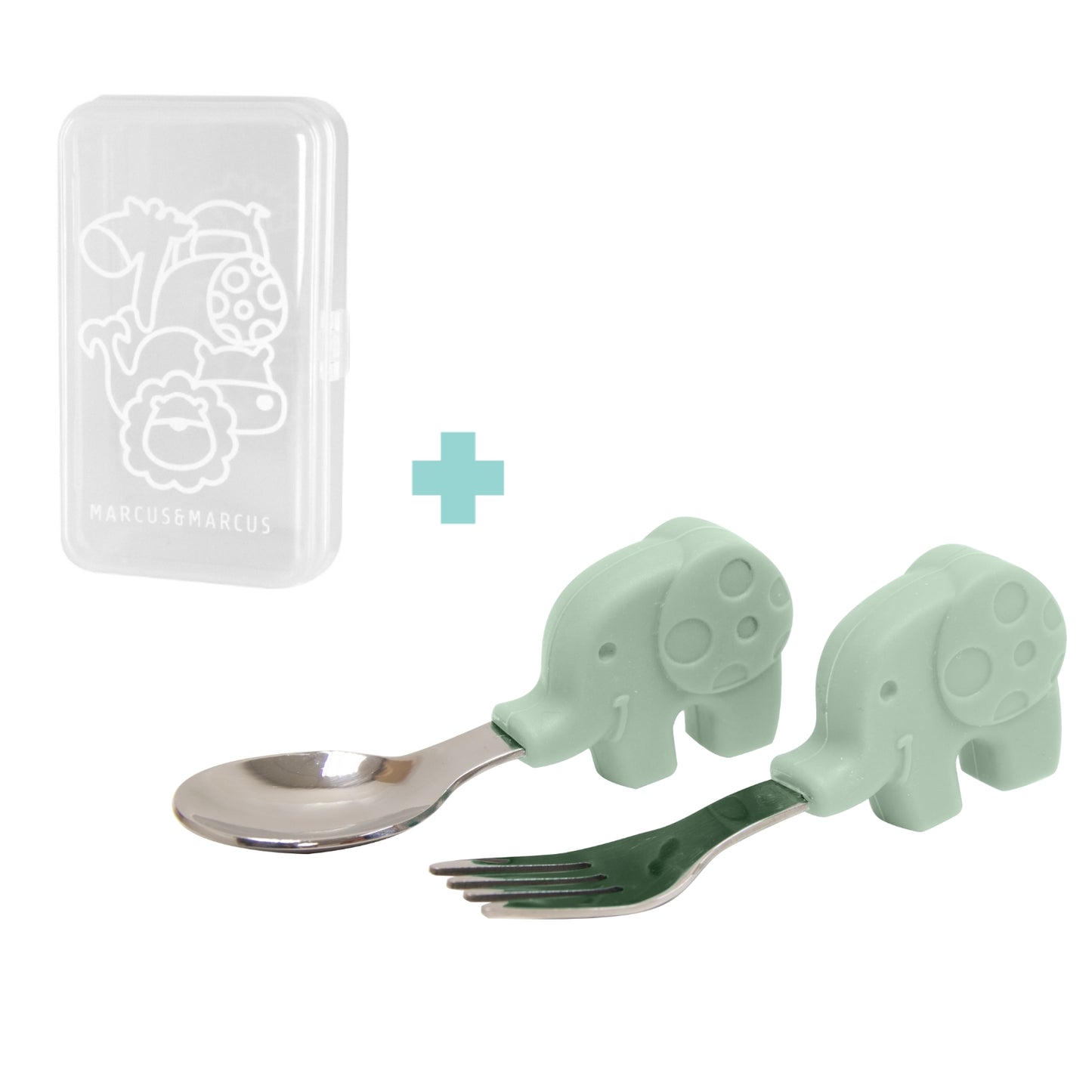 Palm Grasp Spoon & Fork Set (with storage case)