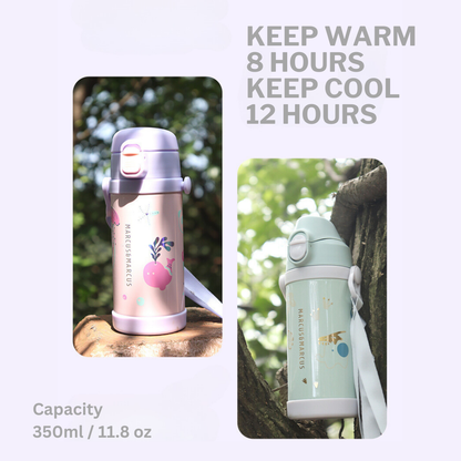 Straw & Spout Insulated Water Bottle (350ml)