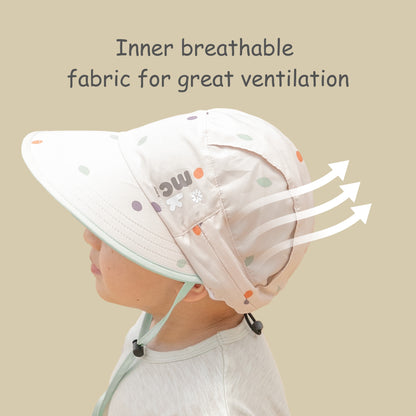 UV Protection Foldable Neck Flap Hat - Electric Blue