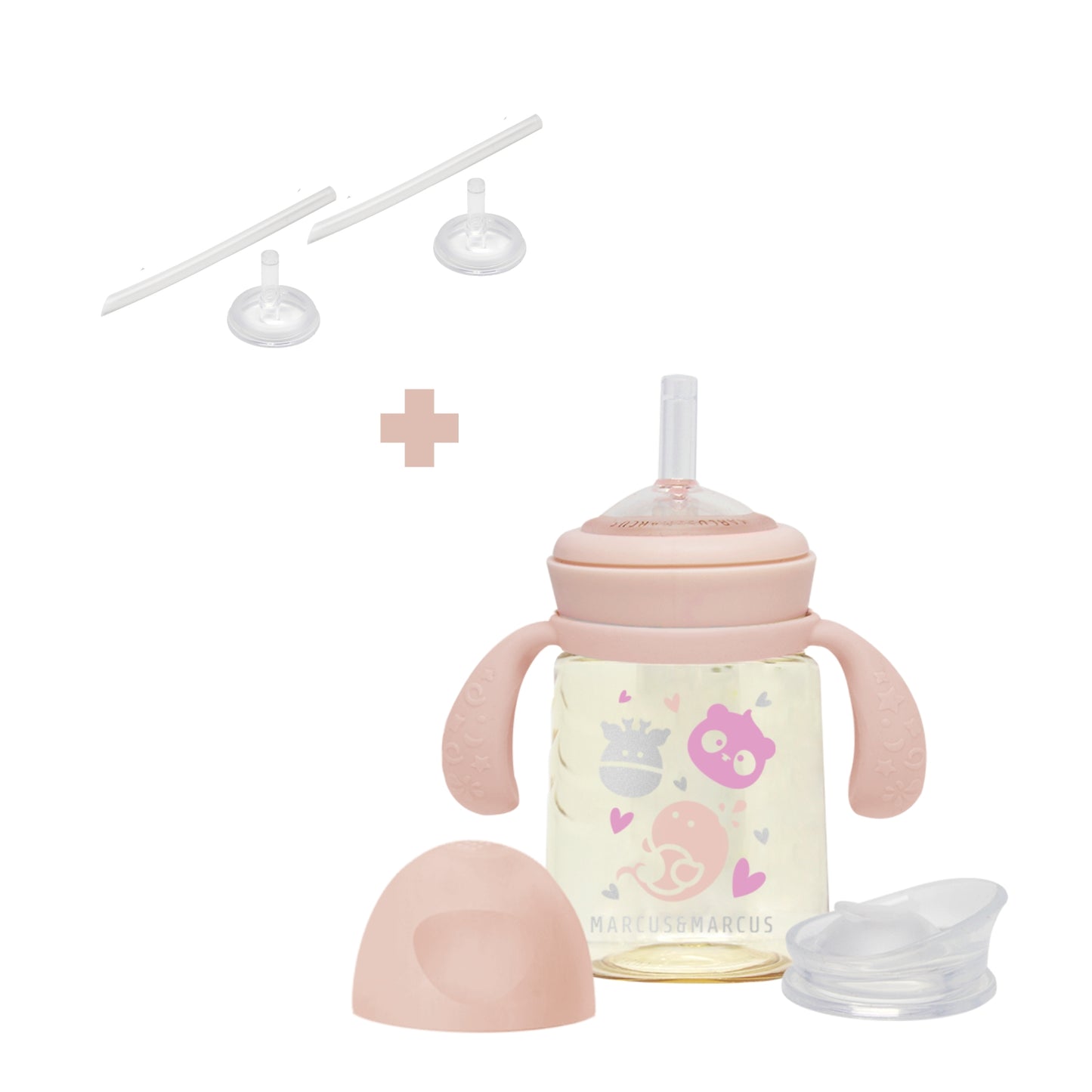 PPSU Transition Straw + Rim Spout Bottle 180 / 300 ML (with straw replacement x 2)