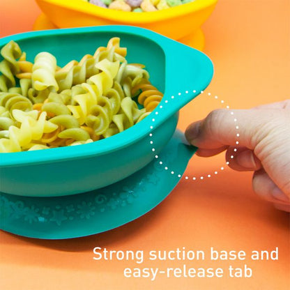 Marcus & Marcus suction bowl for baby led weaning and solid starts BPA Phthalate free strong suction base with tab