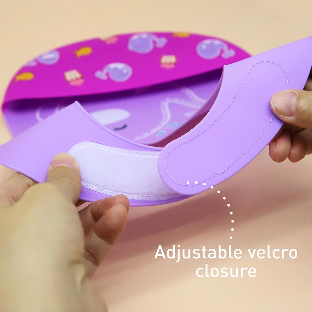 Marcus & Marcus silicone baby bibs velcro closure  purple