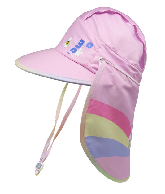 UV Protection Foldable Neck Flap Hat - Bloom