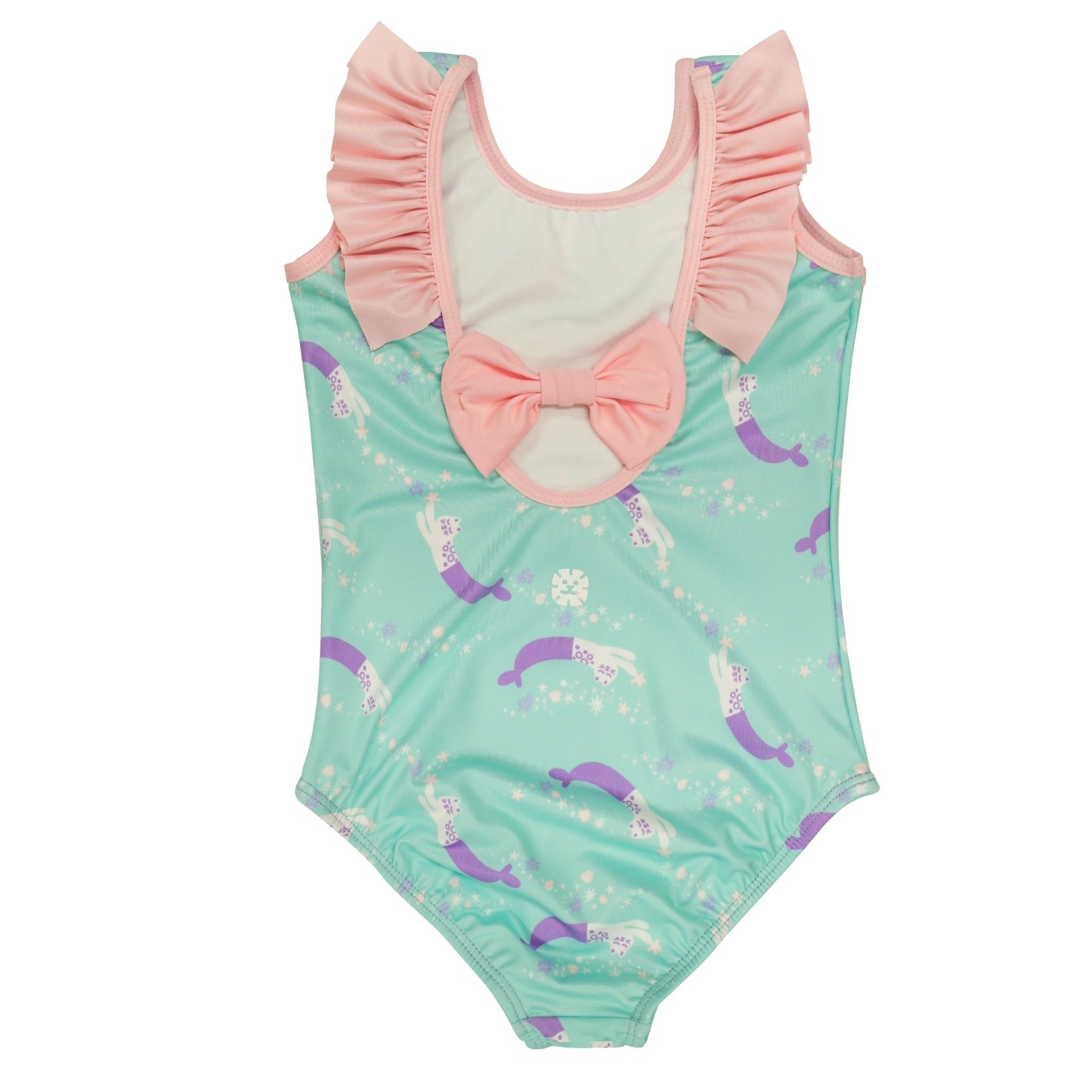 Toddler Girl UPF 50+ Swimsuit – Tiffany Blue & Pink Meowmaid (18M - 4T)