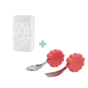 Palm Grasp Spoon and Fork Set with storage case