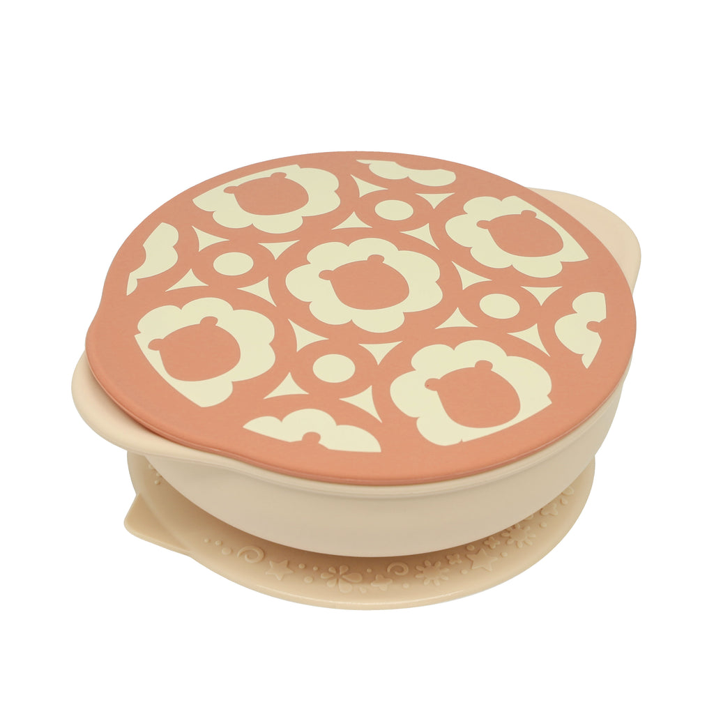 Marcus & Marcus Silicone Suction Bowl with Lid – BPA-Free Baby Bowl for Baby-Led Weaning