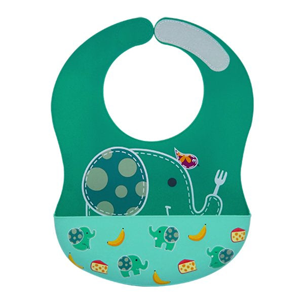 Marcus & Marcus silicone baby bibs velcro closure  green