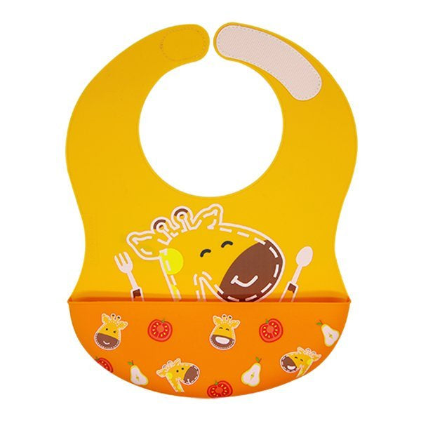 Marcus & Marcus silicone baby bibs velcro closure  yellow