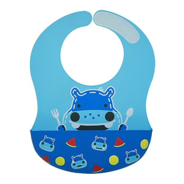 Marcus & Marcus silicone baby bibs velcro closure  blue