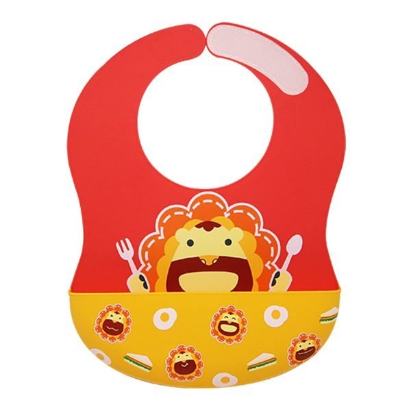 Marcus & Marcus silicone baby bibs velcro closure  red