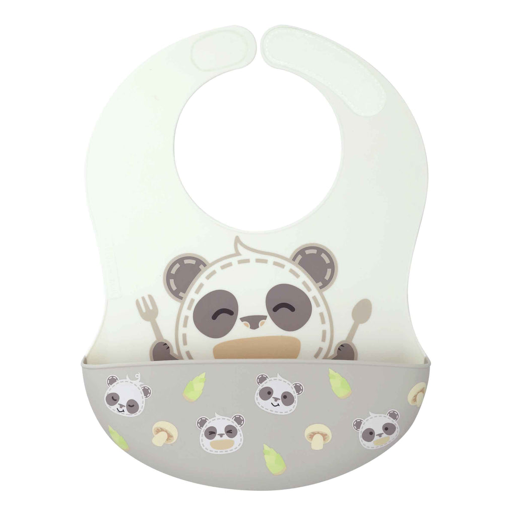 Marcus & Marcus silicone baby bibs velcro closure  milky white