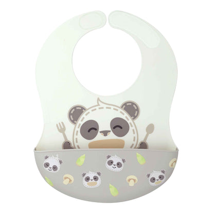 Marcus & Marcus silicone baby bibs velcro closure  milky white