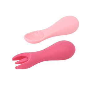Silicone Palm Grasp Spoon and Fork Set
