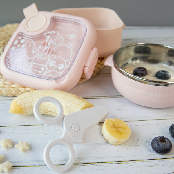Baby Travel Feeding Set - 4 in 1 including spoon, bowl and scissors