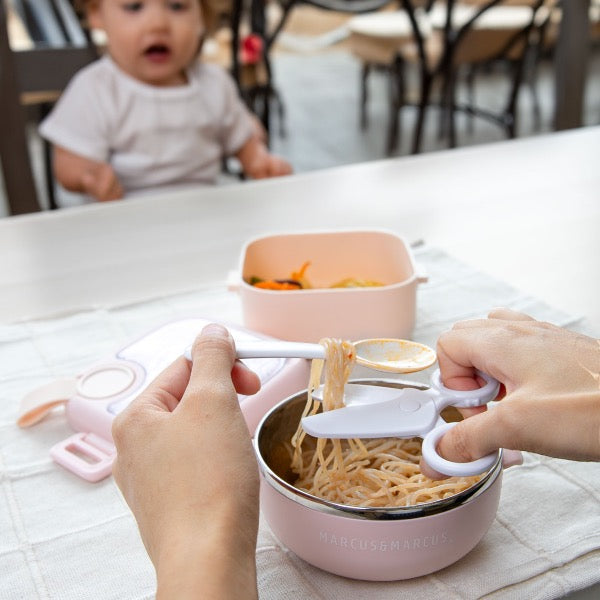 Baby Travel Feeding Set - 4 in 1 including spoon, bowl and scissors