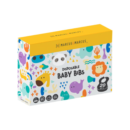 Marcus & Marcus disposable bibs for infants  yellow packaging