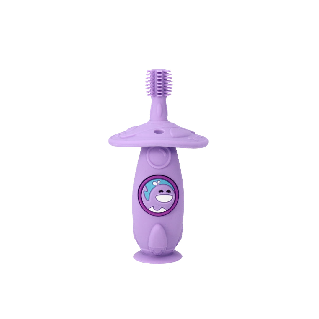 Marcus & Marcus Silicone Baby Toothbrush – Ultra-Soft Infant Training Toothbrush with Protective Shield
