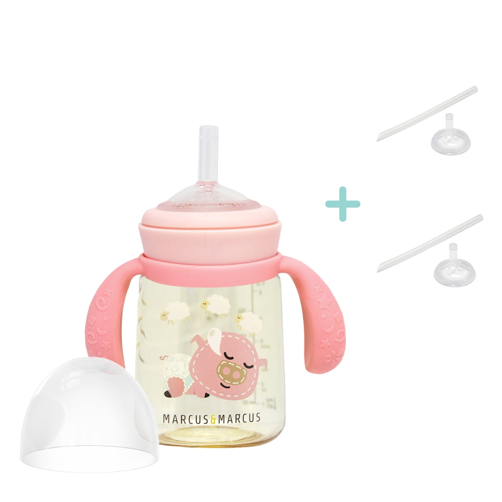 PPSU Straw Bottle (180ml) + 2 extra replacement straws