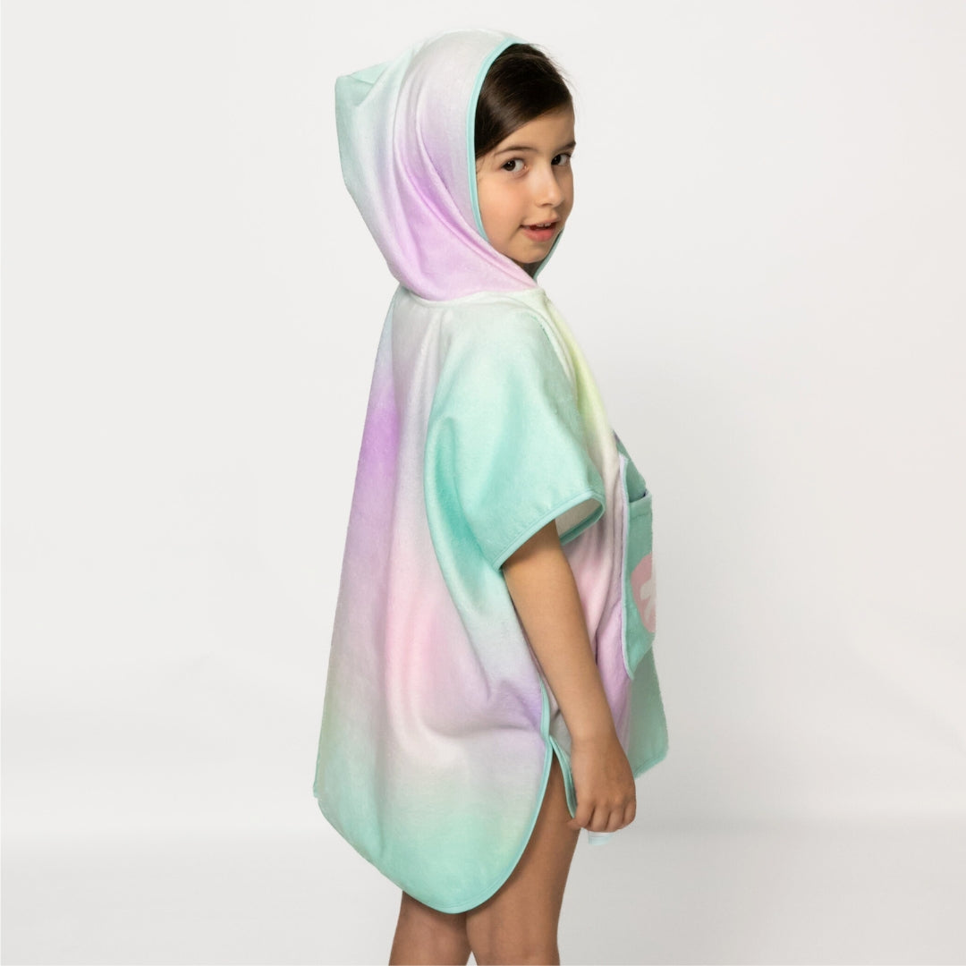 PocketPack Kid Beach Hooded Towel - Fancy Meowmaid