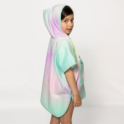 PocketPack Kid Beach Hooded Towel - Fancy Meowmaid