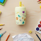 Kids Insulated Straw Tumbler – 350ml Stainless Steel Water Bottle