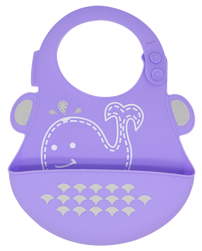 Marcus & Marcus soft silicone baby bibs BPA Phthalates free purple